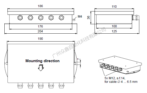 德國(guó)HBM接線(xiàn)盒1-VKK1R-4接線(xiàn)盒4孔鋁合金接線(xiàn)盒尺寸