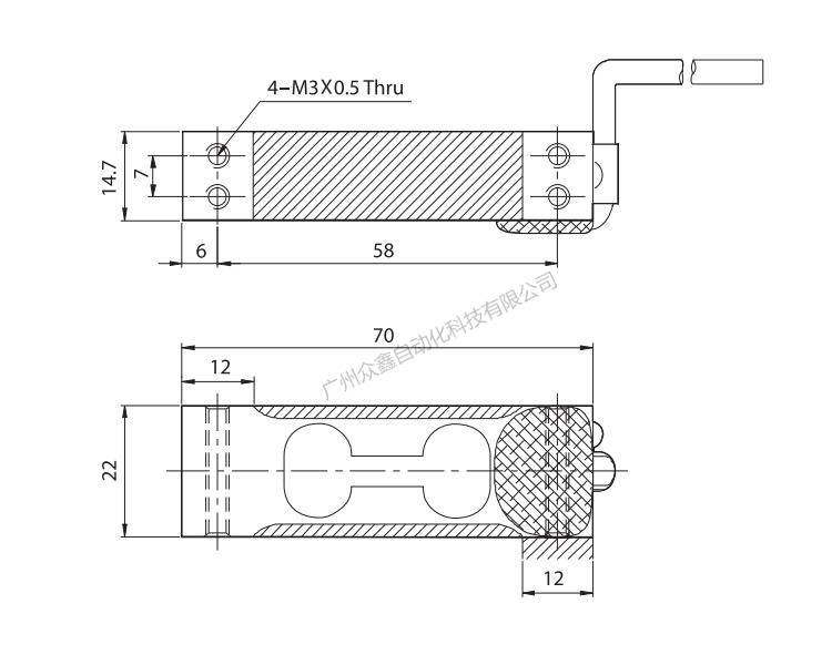 韓國(guó)凱士CAS稱重傳感器 BCL-2L稱重傳感器產(chǎn)品尺寸