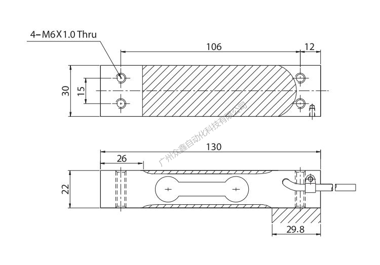 韓國(guó)凱士CAS稱重傳感器 BCL-15L稱重傳感器產(chǎn)品尺寸